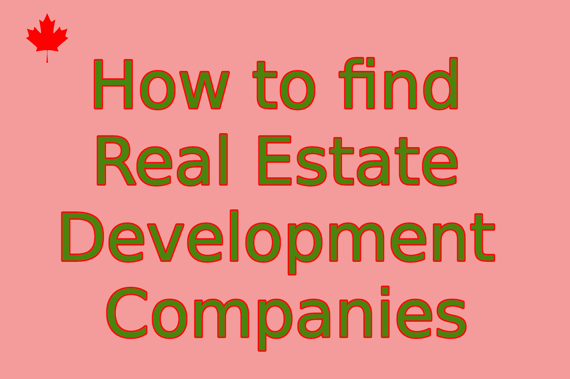 How to find Real Estate Development Companies