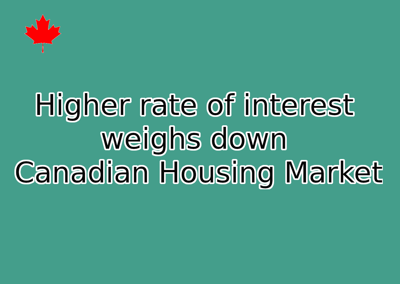 Higher rate of interest weighs down Canadian Housing Market